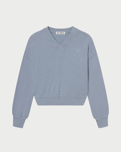 Light blue sweatshirt on a white background