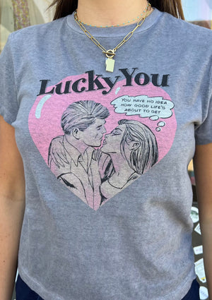 
            
                Load image into Gallery viewer, Lucky you Classic tee, available at west2westport.com
            
        