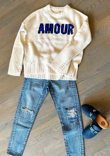 zadig & voltaire amour sweater and moussy jeans at westport ct boutique WEST