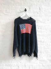 Load image into Gallery viewer, Denimist oversized cotton flag sweater at west2westport.com