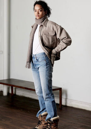 Denimist cropped wool jacket at west2westport.com