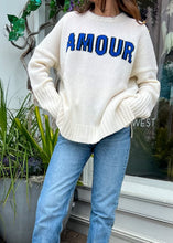 Load image into Gallery viewer, Moussy Jeans and Zadig et Voltaire Blue Amour sweater, available at west2westport.com