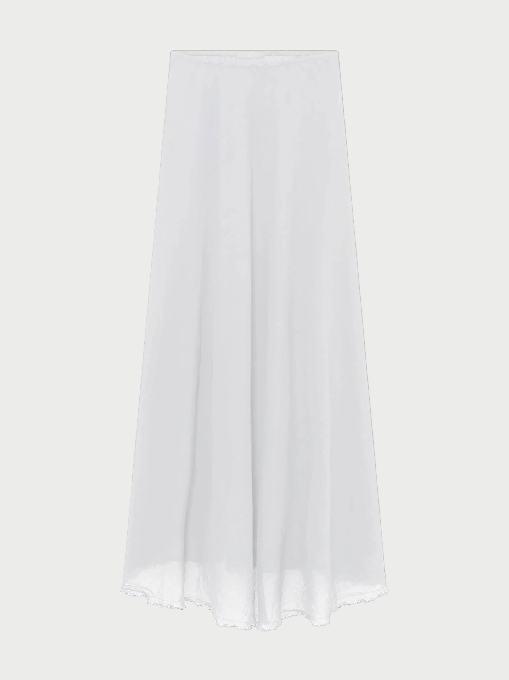 White skirt on a light gray background