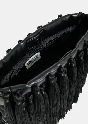 Essnetiel Antwerp Fringe clutch, available at west2westport.com