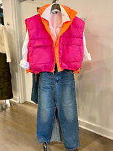 Load image into Gallery viewer, essentiel antwerp reversible puffer vest and reworked denim skirt at westport.com