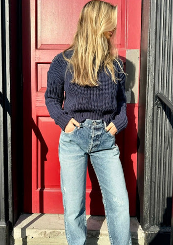 Moussy Jeans and denimist chunky sweater, available at west2westport.com