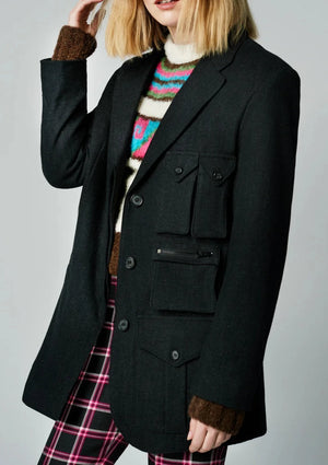 Smythe Utility Black Blazer, available at west2westport.com