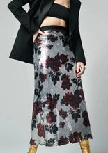 Load image into Gallery viewer, Sequin Floral Smythe skirt, available at west2westport.com