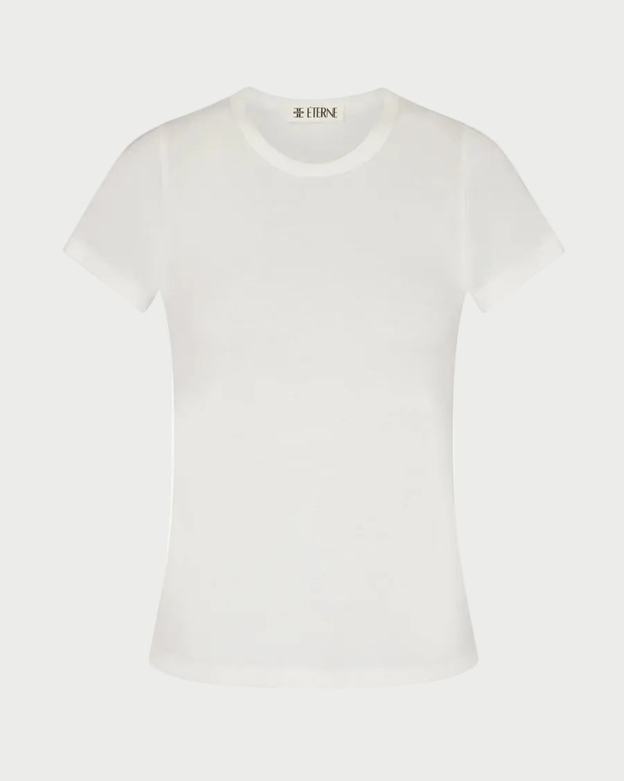 White t-shirt on a white background