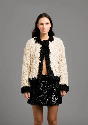 Faux fur jacket, available at west2westport.com