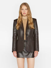 Load image into Gallery viewer, Frame leather blazer in chocolate brown at westport ct boutique WEST