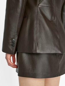 Frame leather blazer detail at west2westport.com