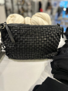 black woven Bottega Veneta inspired leather bag at west2westport.com
