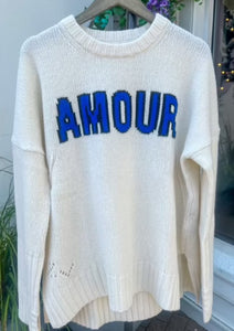 Amour Zadig Creme Sweater, available at west2westport.com