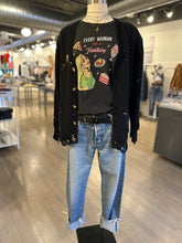 Load image into Gallery viewer, r13 cotton sweater, redone fantasy tee and moussy sundown straight jeans at west2westport.com