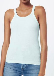 Re/Done Pale blue tank, available at west2westport.com