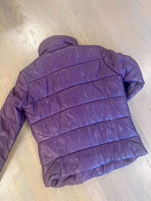 Back of the Purple Rena Jacket, available at west2westport.com