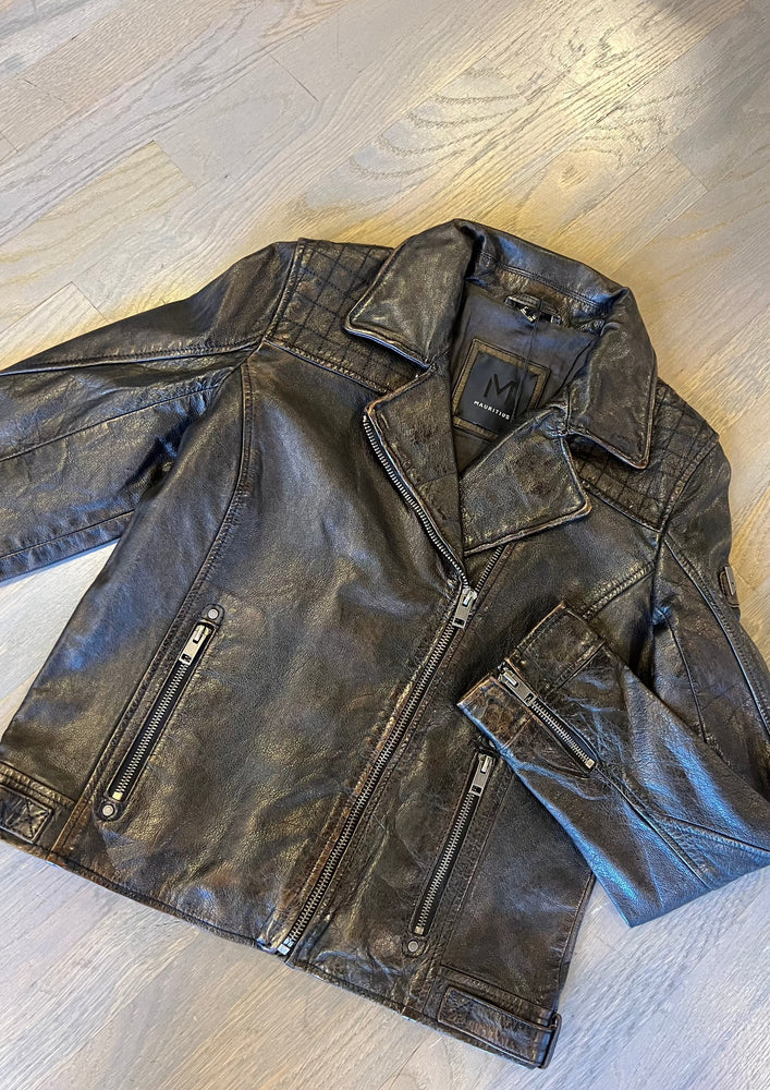 
            
                Load image into Gallery viewer, Bernina Leather Jacket, available at west2westport.com
            
        