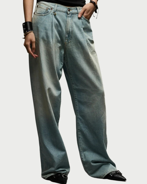 【2plan】West cutting wide denim Wrangler Men's 42BWXMD 20X No. 42 Vintage Boot Jean Boys' 8