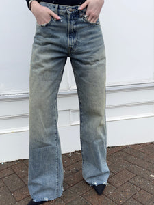 r13 loose fit wide leg jeans at west2westport.com