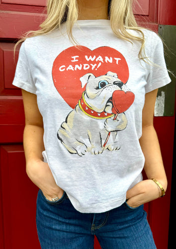 ReDone I Want Candy graphic tee at west2westport.com