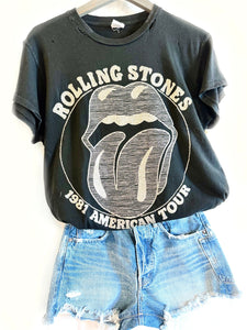 Rolling Stones graphic tee and moussy shorts at west2westport.com