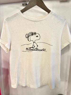 ReDone classic tee with Ski Snoopy graphic at west2westport.com