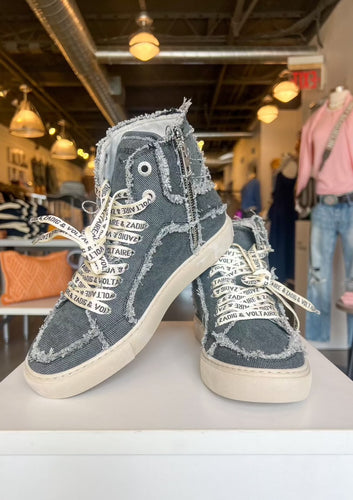 Zadig Denimesque high tops, available at west2westport.com