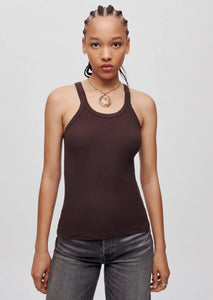 RE/DONE tank in cocoa, available at west2westport.com