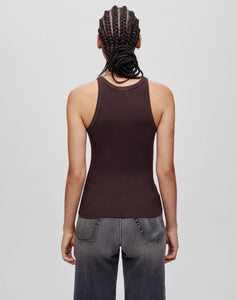Back of the RE/DONE ribbed tank, available at west2westport.com