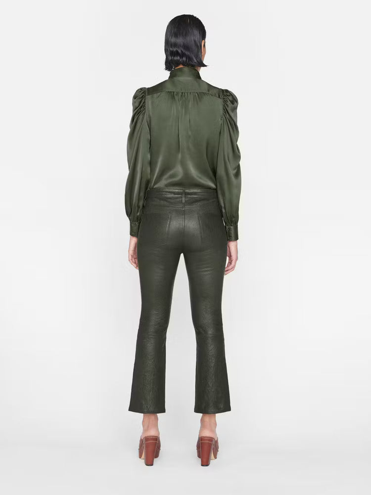 
            
                Load image into Gallery viewer, Back of the crop leather pants, available at west2westport.com
            
        