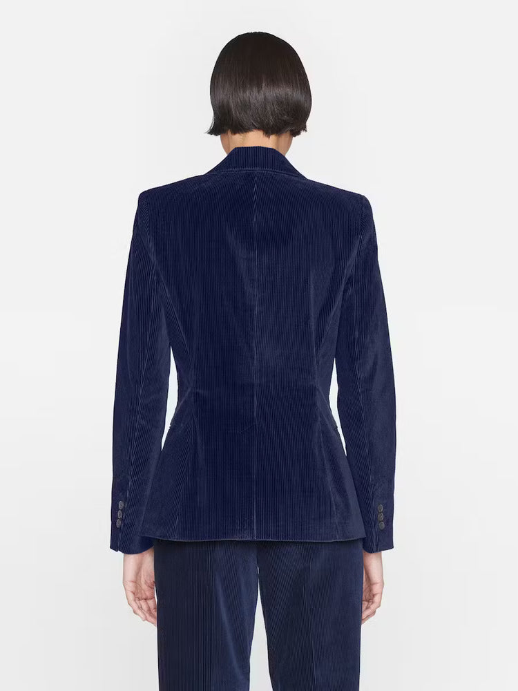 
            
                Load image into Gallery viewer, Back of the corduroy blazer, available at west2westport.com
            
        