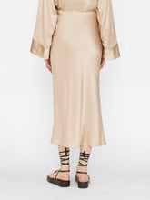 Load image into Gallery viewer, Bias Midi Champagne skirt, available at west2westport.com