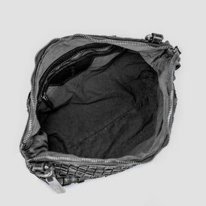 interior black cotton dip dyed of the Lola Crossbody Bag at west2westport.com