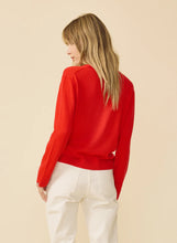 Load image into Gallery viewer, Back of the One Grey Day Red Sweater, available at west2westport.com