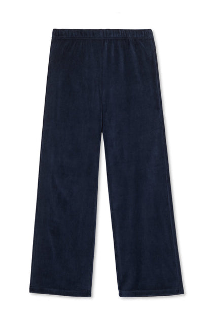 Navy blue pants on a white background