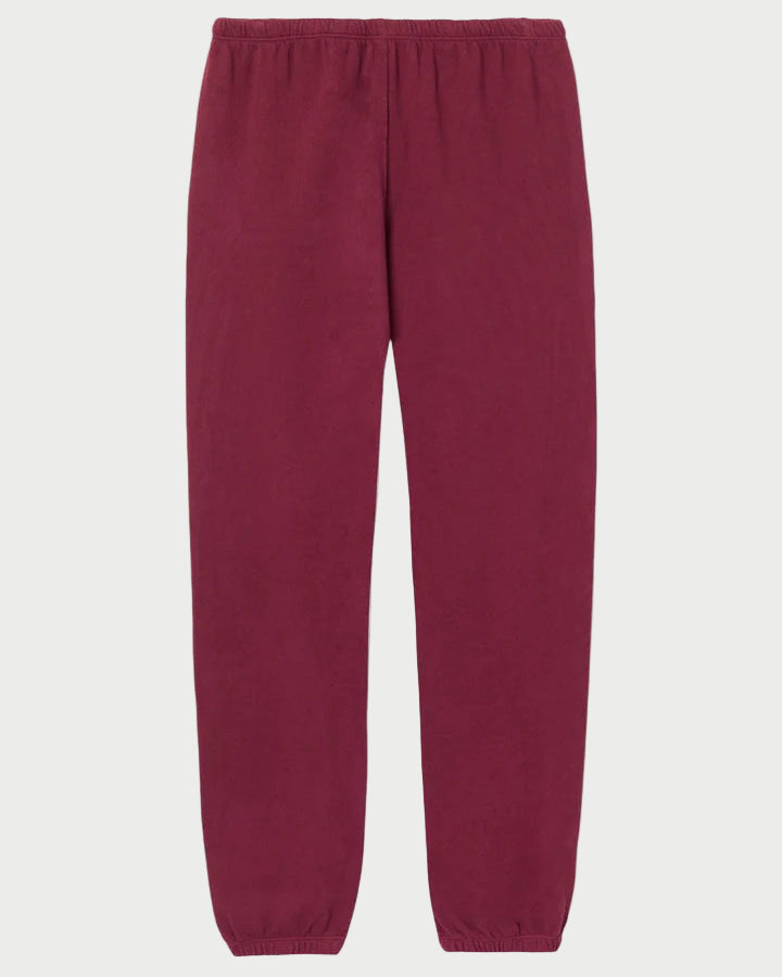 Maroon sweatpants on a white background