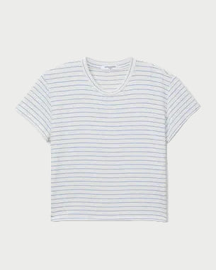 Striped t-shirt on a white background