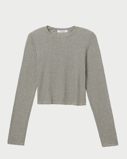 Gray long-sleeve shirt on a white background