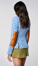 Load image into Gallery viewer, blue houndstooth patch pocket blazer at west2westport.com