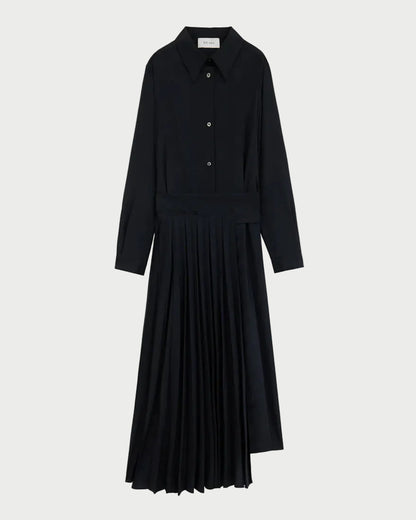 Floral dress with long sleeves on a white background