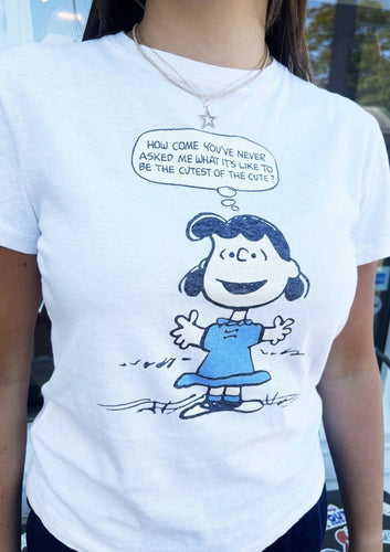 ReDone Peanuts Lucy graphic tee at west2westport.com.com