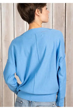 Load image into Gallery viewer, Summer Courtney Sweater in SKY, available at west2westport.com