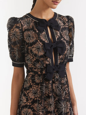 Up close of the Jamie C dress, available at west2westport.com