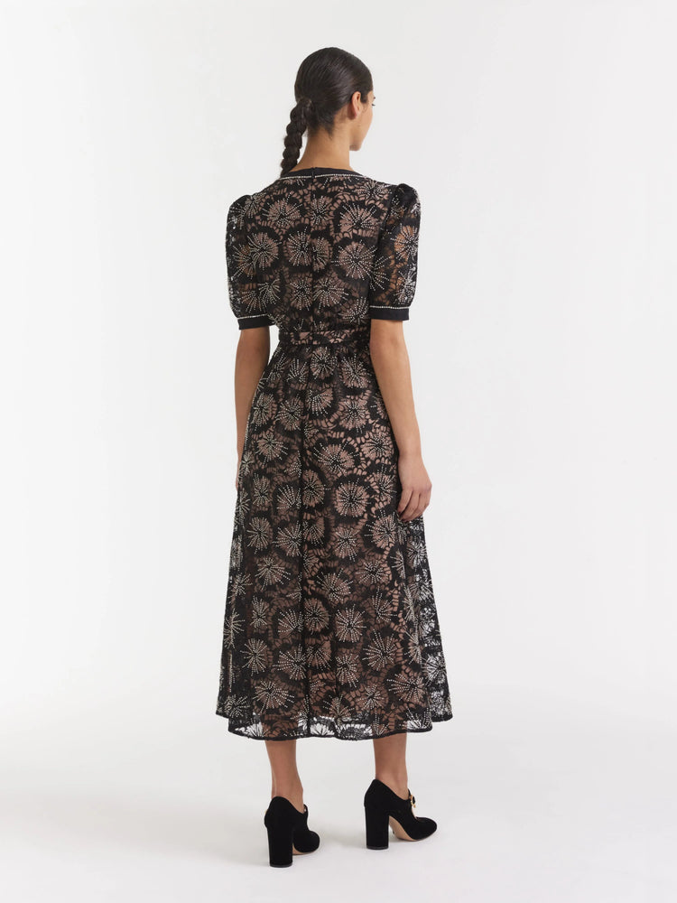 Back of the embellished dress, available at west2westport.com