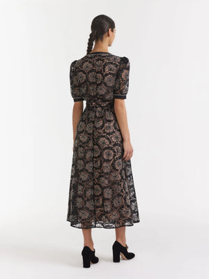 Back of the embellished dress, available at west2westport.com
