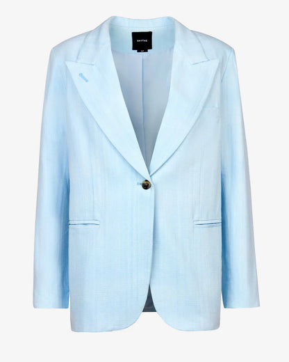 Light blue blazer on a white background