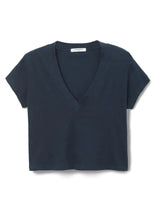 Load image into Gallery viewer, Alanis vneck in navy, available at west2westport.com