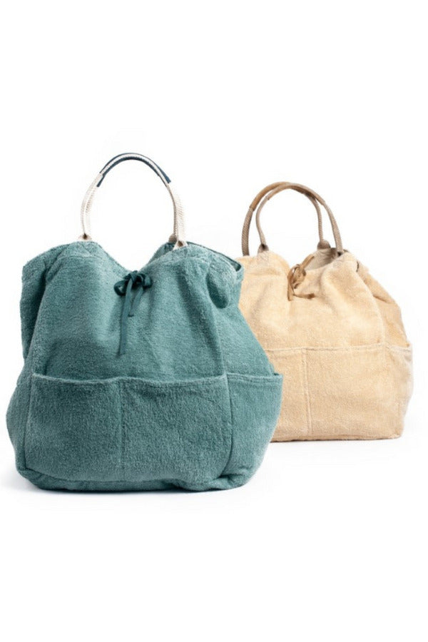 Terry Cloth Reverse Tote, available at west2westport.com