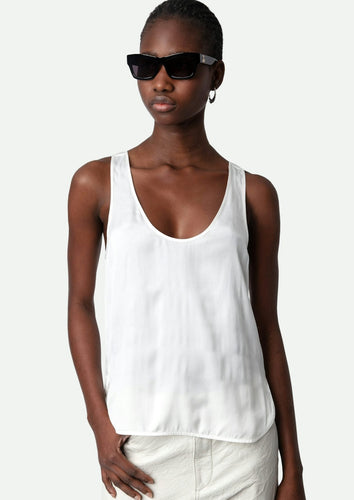 White Carys Satin Cami, available at west2westport.com